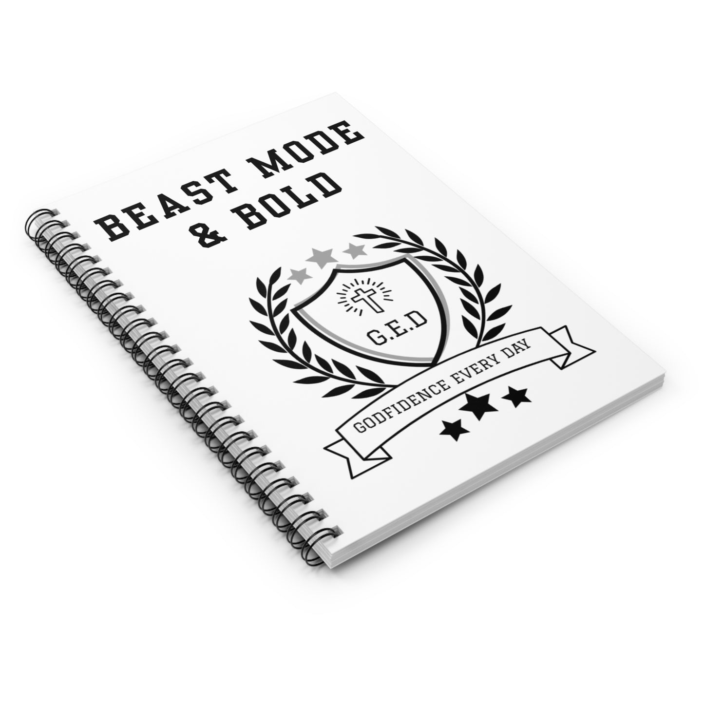 G.E.D. Beast Mode Spiral Notebook - Godfidence Every Day G.E.D. Brand