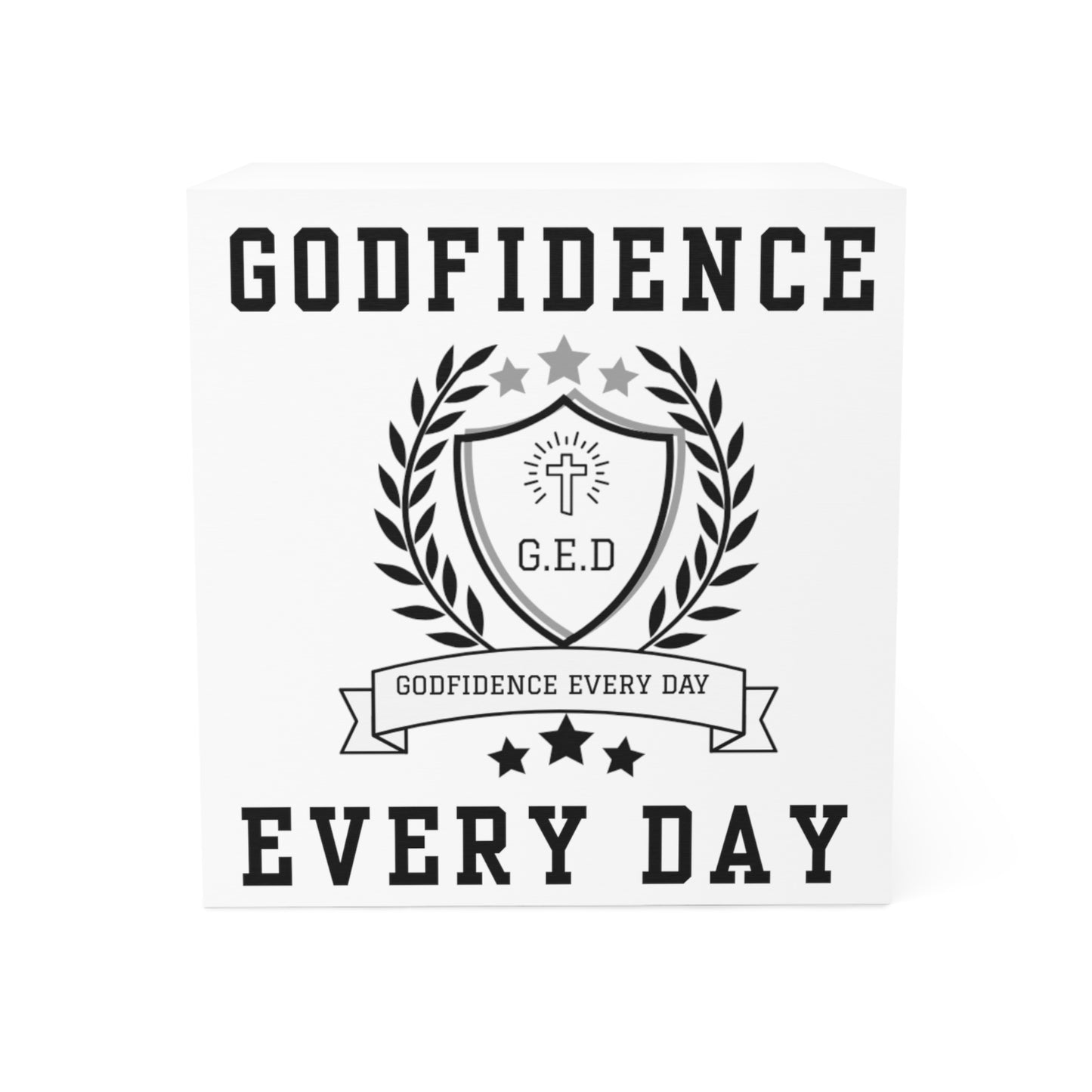 Godfidence Everyday Logo Note Cube - Godfidence Every Day G.E.D. Brand