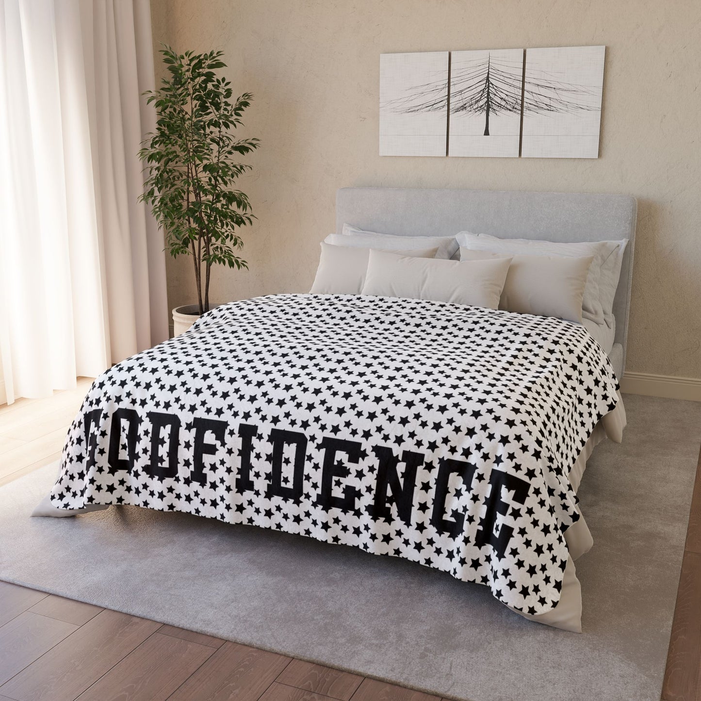 NEW!!! Godfidence Stars Sherpa Blanket