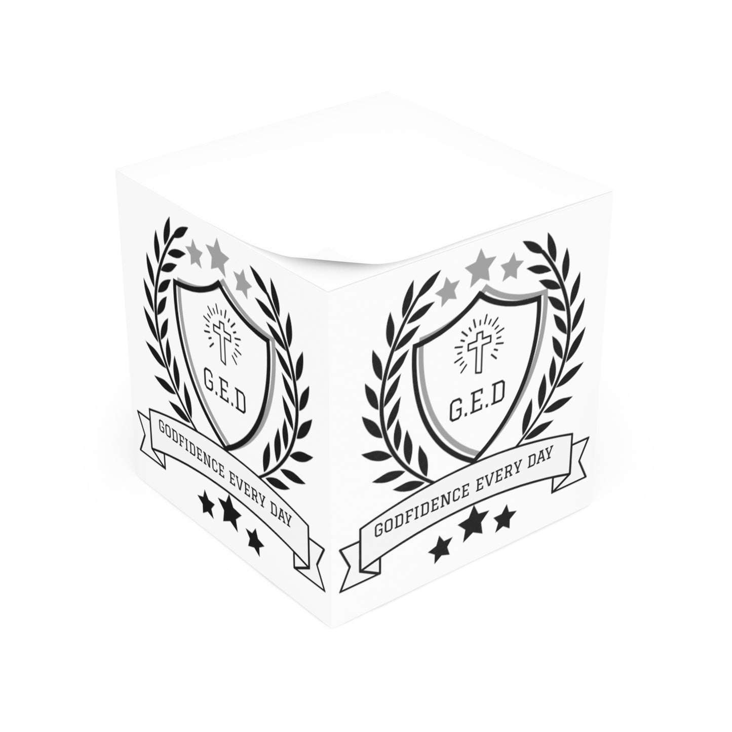 G.E.D. Logo Every Day Note Cube - Godfidence Every Day G.E.D. Brand