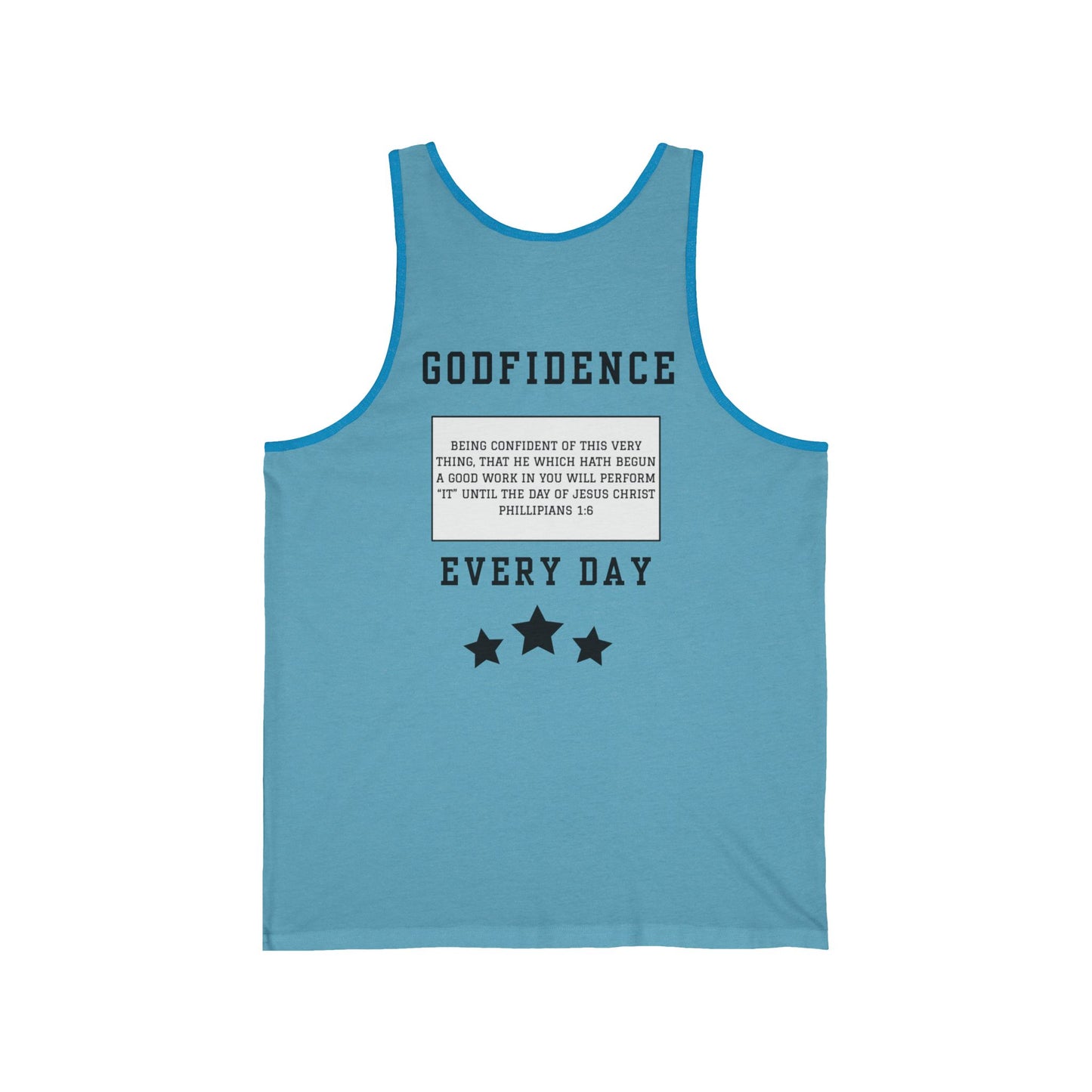 G.E.D. Godfidence Every Day Christian Brand Jersey Tank - Godfidence Every Day G.E.D. Brand
