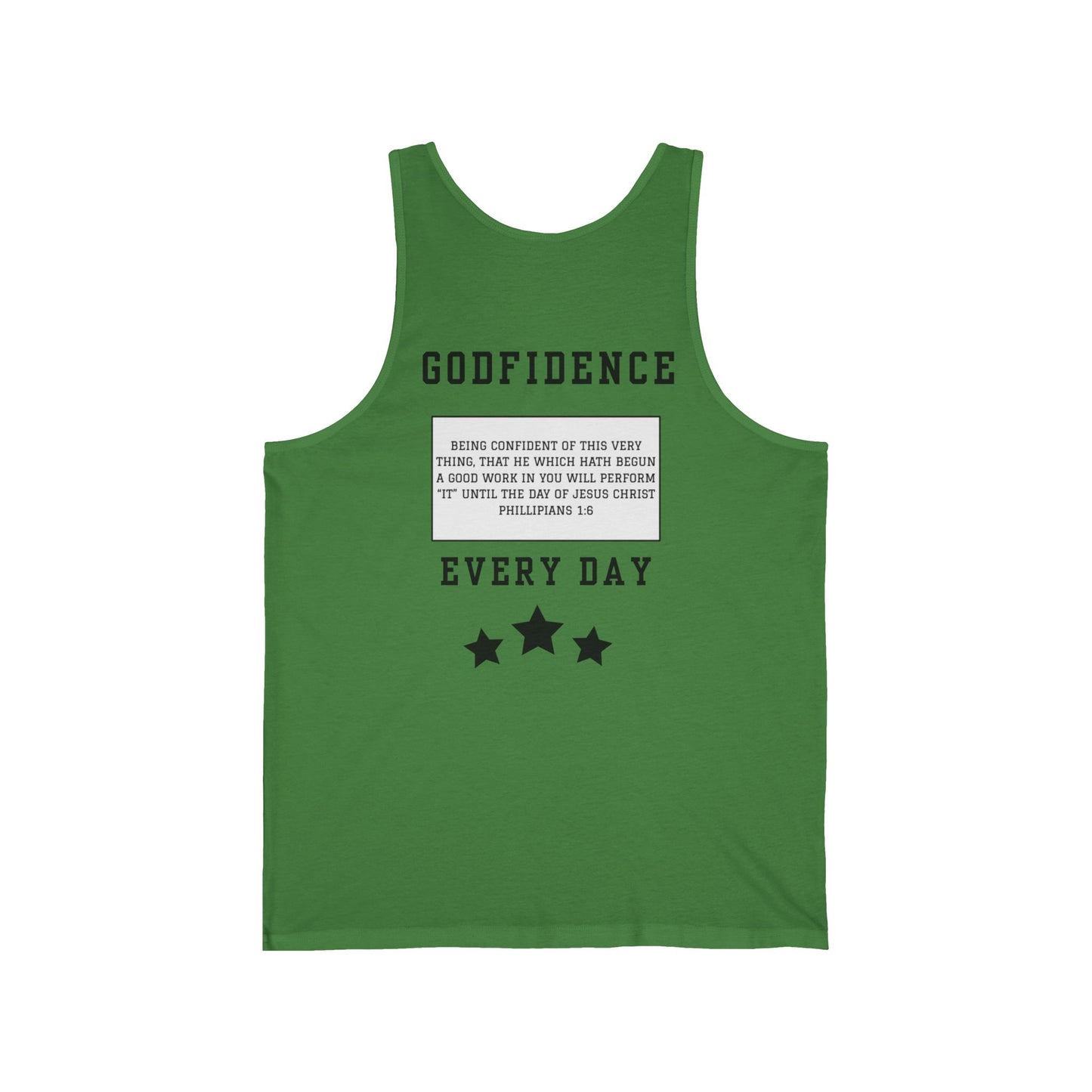 G.E.D. Godfidence Every Day Christian Brand Jersey Tank - Godfidence Every Day G.E.D. Brand