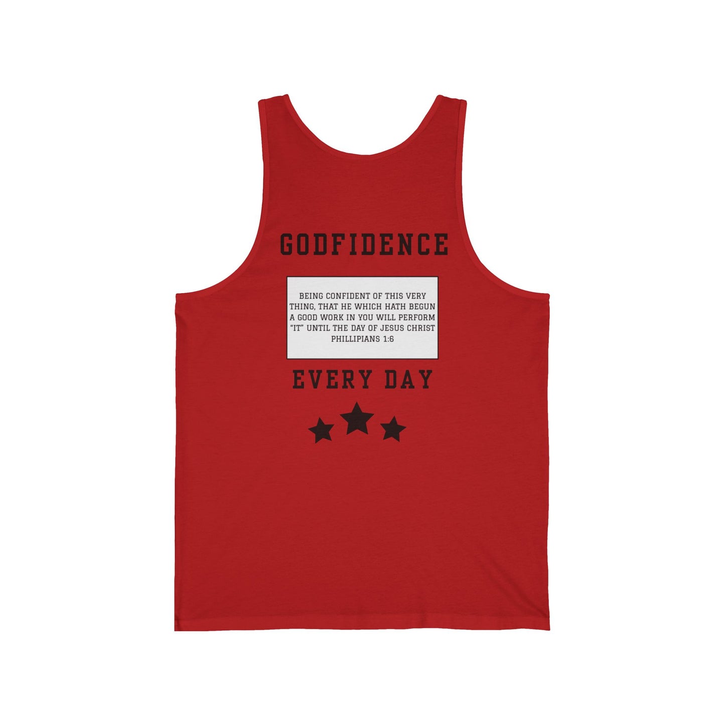 G.E.D. Godfidence Every Day Christian Brand Jersey Tank - Godfidence Every Day G.E.D. Brand
