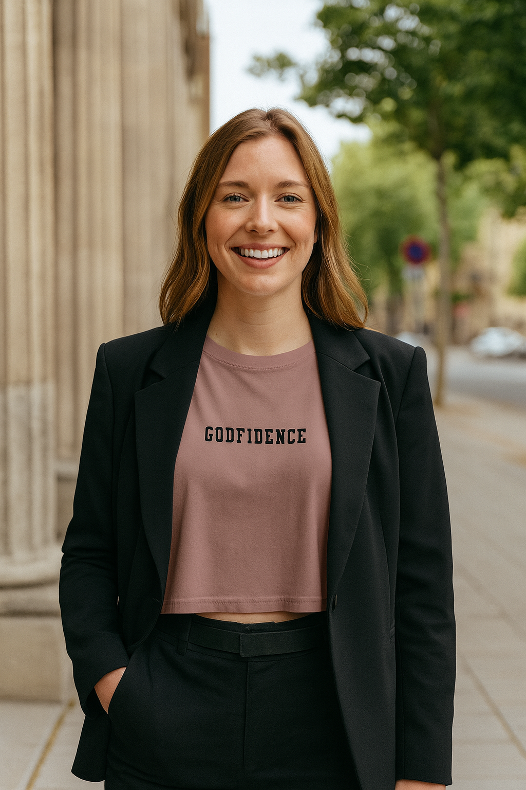 Simple Godfidence Every Day Crop Top - Godfidence Every Day G.E.D. Brand