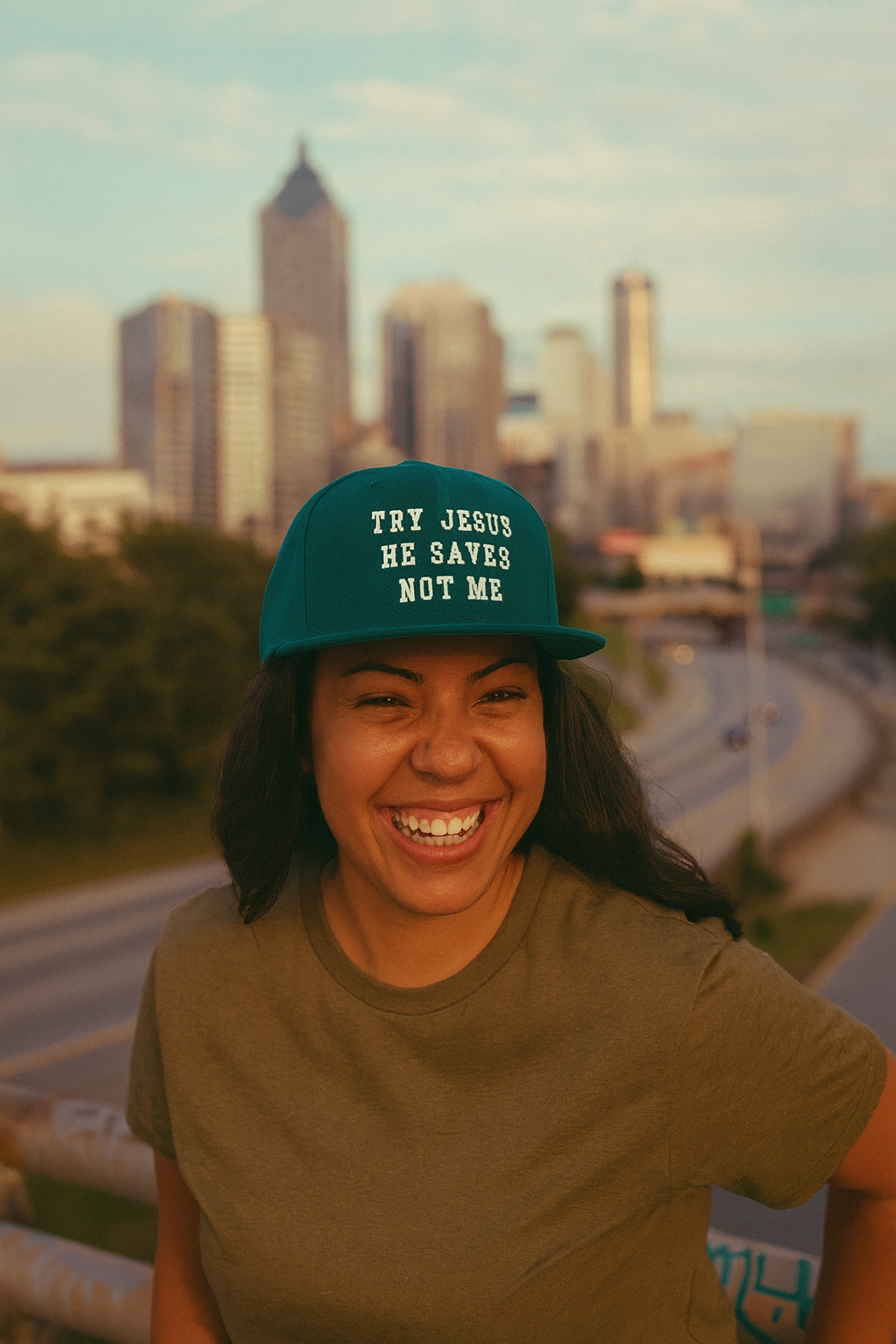 Try Jesus Snapback Hat - Godfidence Every Day G.E.D. Brand