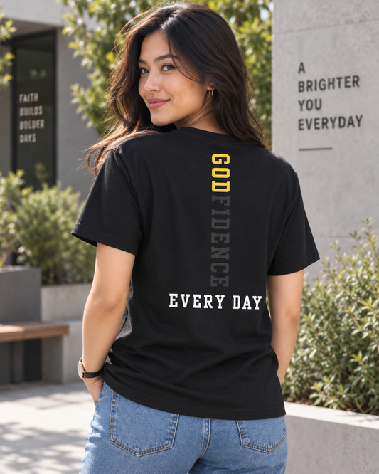 NEW!!! Godfidence Faith Over Hollow Fear Tee - Godfidence Every Day G.E.D. Brand