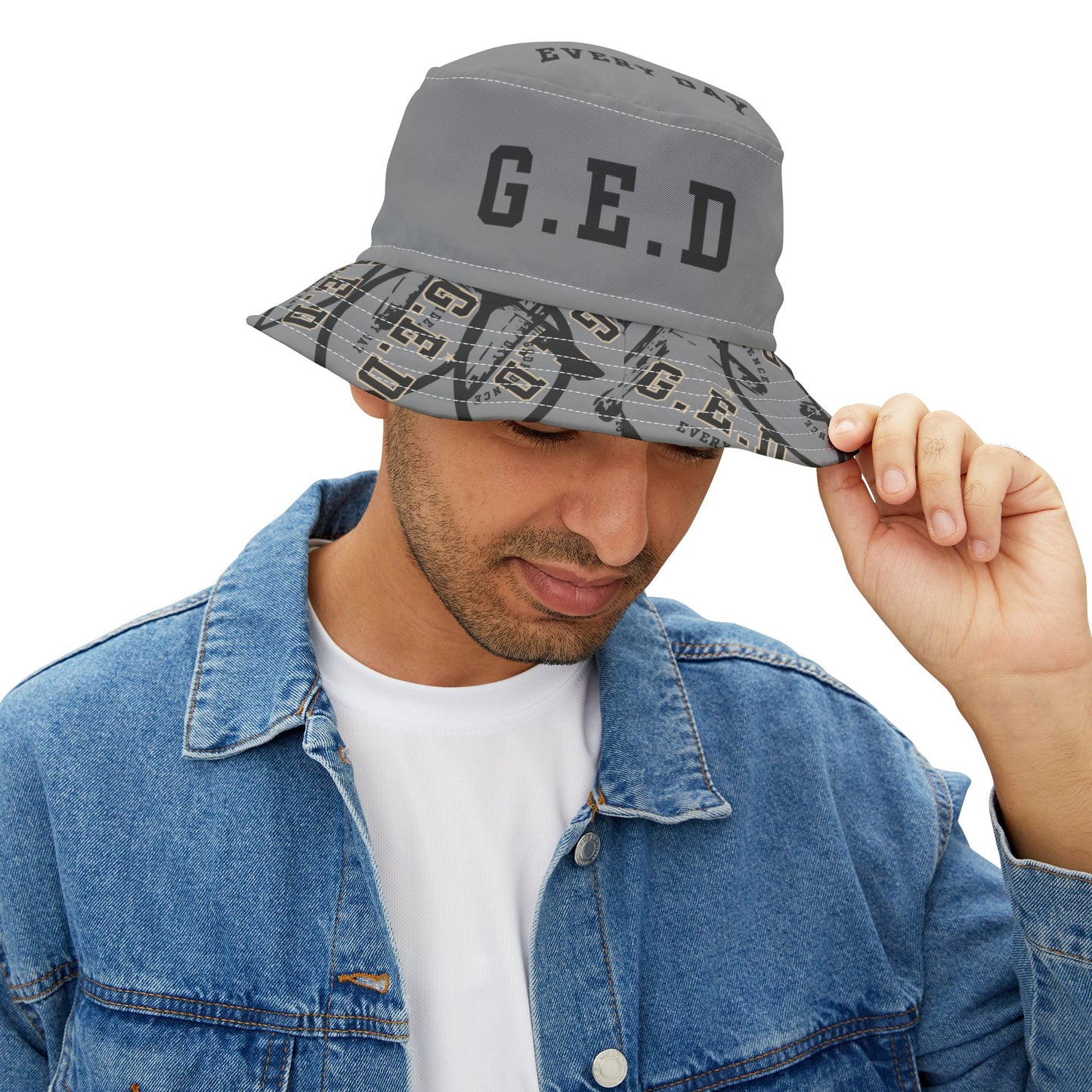 GED Circle Cross Bucket Hat - Godfidence Every Day G.E.D. Brand