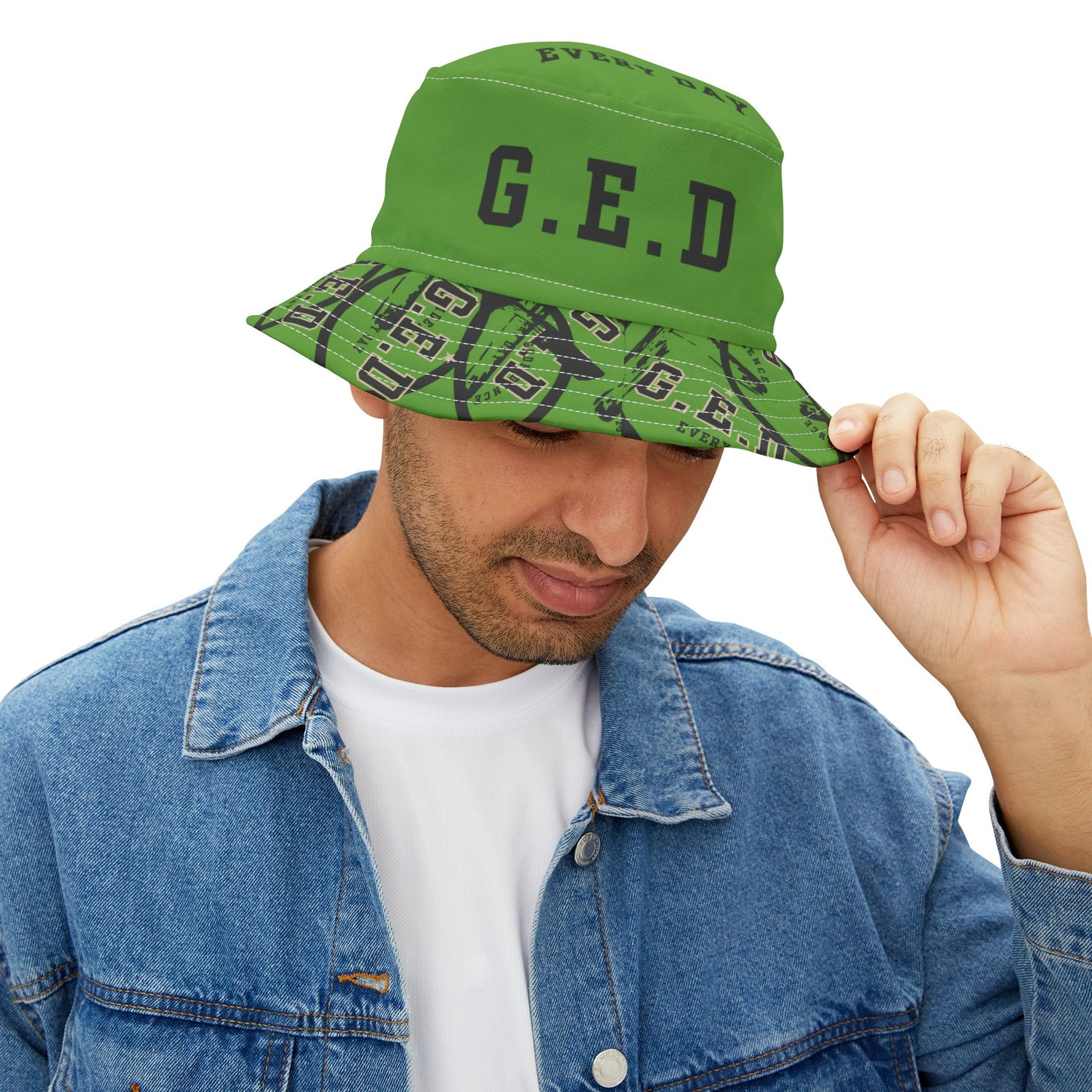 GED Circle Cross Bucket Hat - Godfidence Every Day G.E.D. Brand