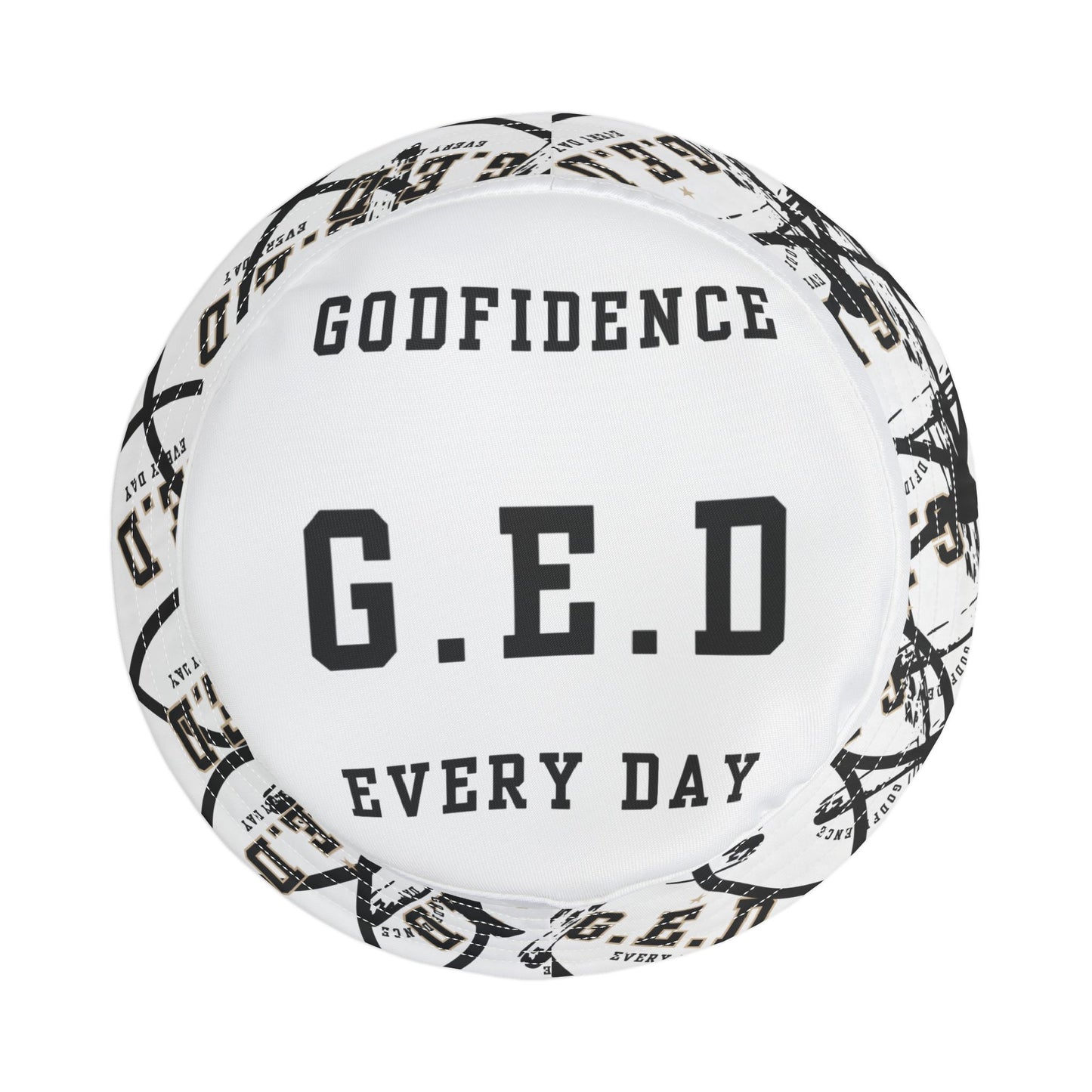 GED Circle Cross Bucket Hat - Godfidence Every Day G.E.D. Brand