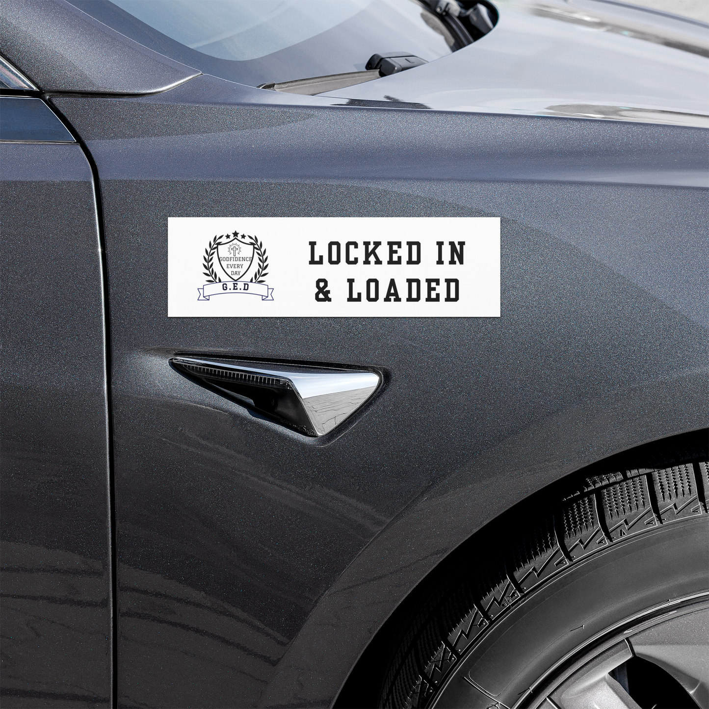 G.E.D. Locked In & Loaded Magnet - Godfidence Every Day G.E.D. Brand
