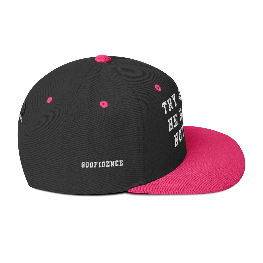 Try Jesus Snapback Hat - Godfidence Every Day G.E.D. Brand