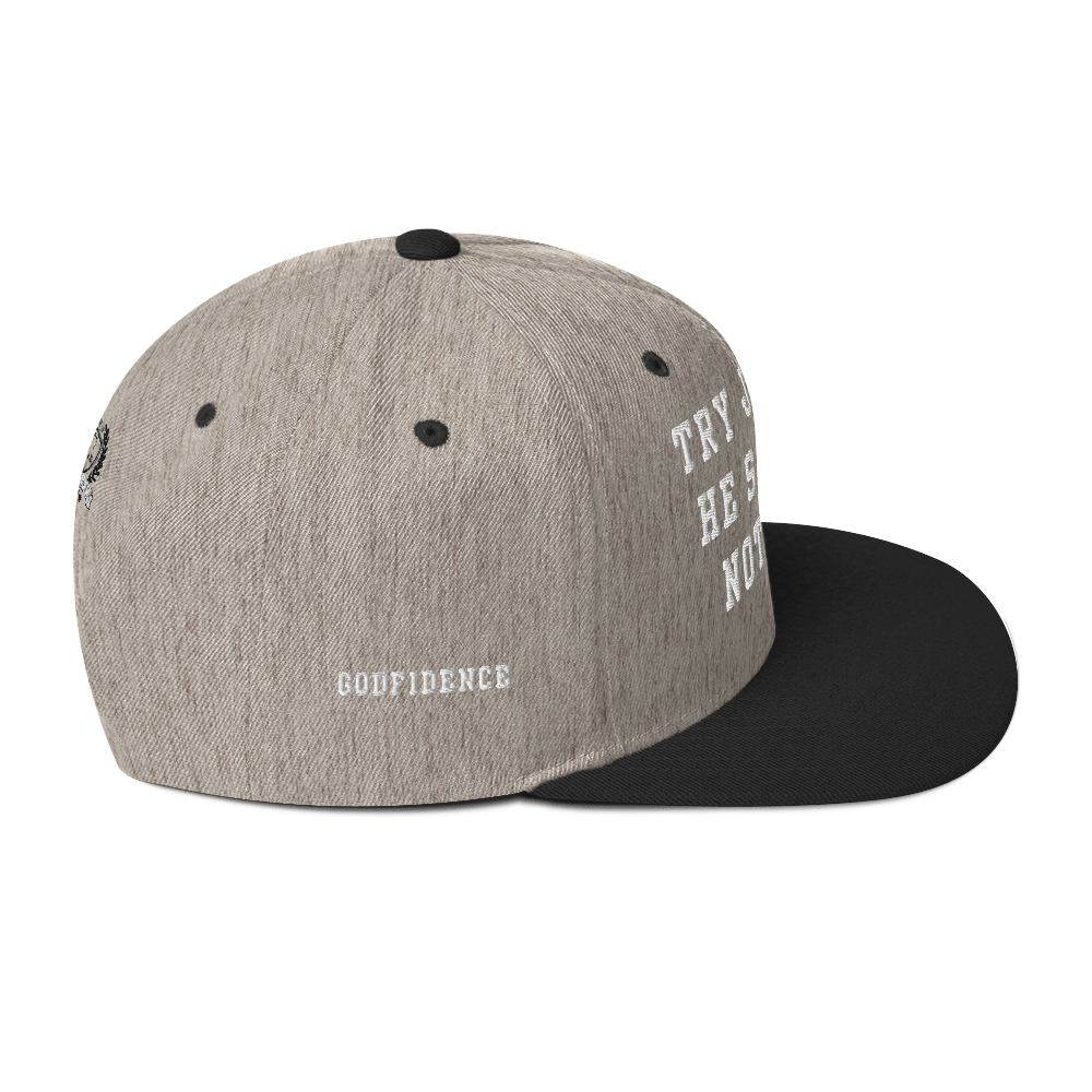 Try Jesus Snapback Hat - Godfidence Every Day G.E.D. Brand