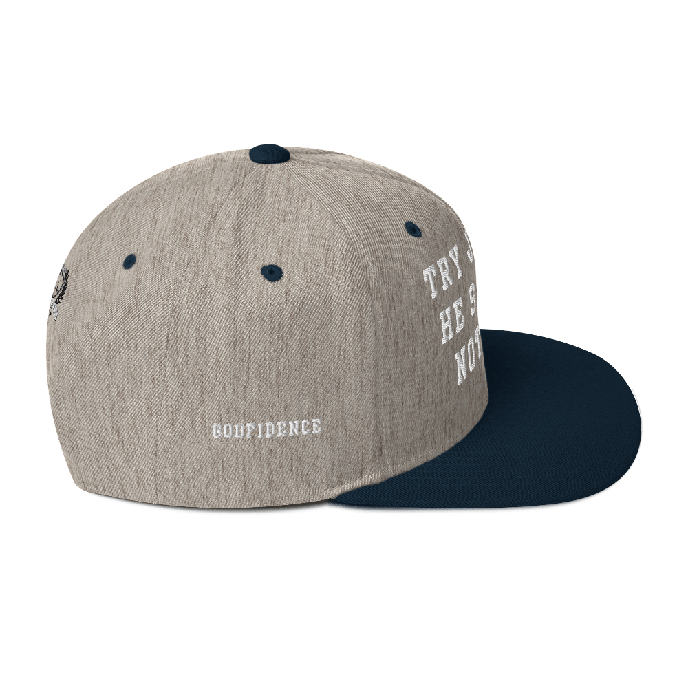 Try Jesus Snapback Hat - Godfidence Every Day G.E.D. Brand