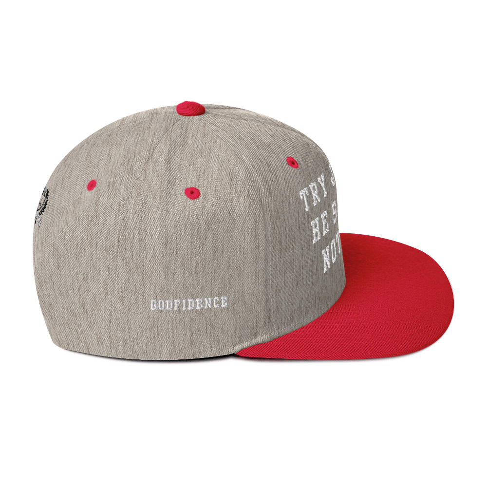 Try Jesus Snapback Hat - Godfidence Every Day G.E.D. Brand