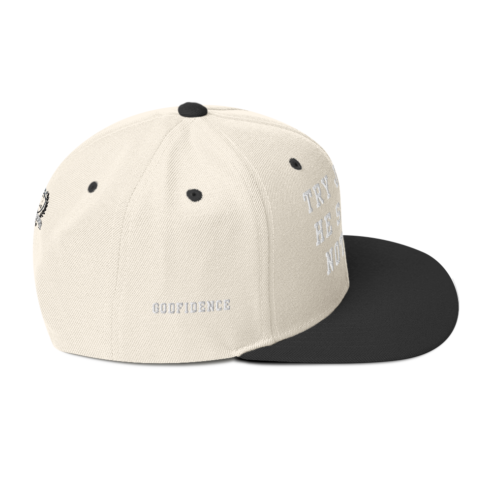 Try Jesus Snapback Hat - Godfidence Every Day G.E.D. Brand