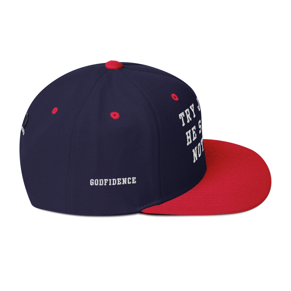 Try Jesus Snapback Hat - Godfidence Every Day G.E.D. Brand