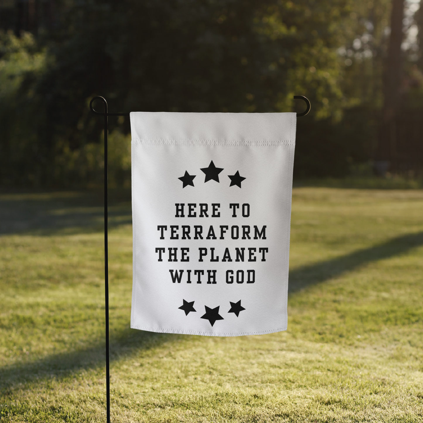 NEW!!! Godfidence Terraform Garden flag