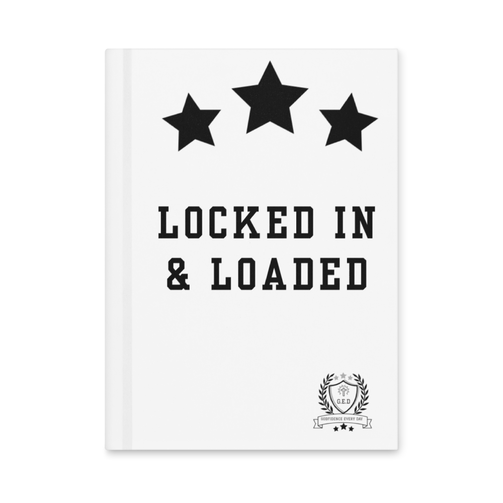 G.E.D. Locked In & Loaded Hardcover journal matte - Godfidence Every Day G.E.D. Brand
