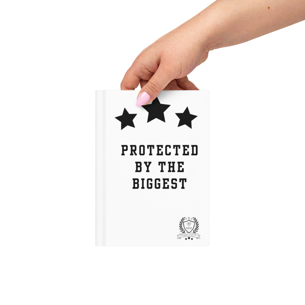 G.E.D. Protected By The Biggest Hardcover journal matte - Godfidence Every Day G.E.D. Brand