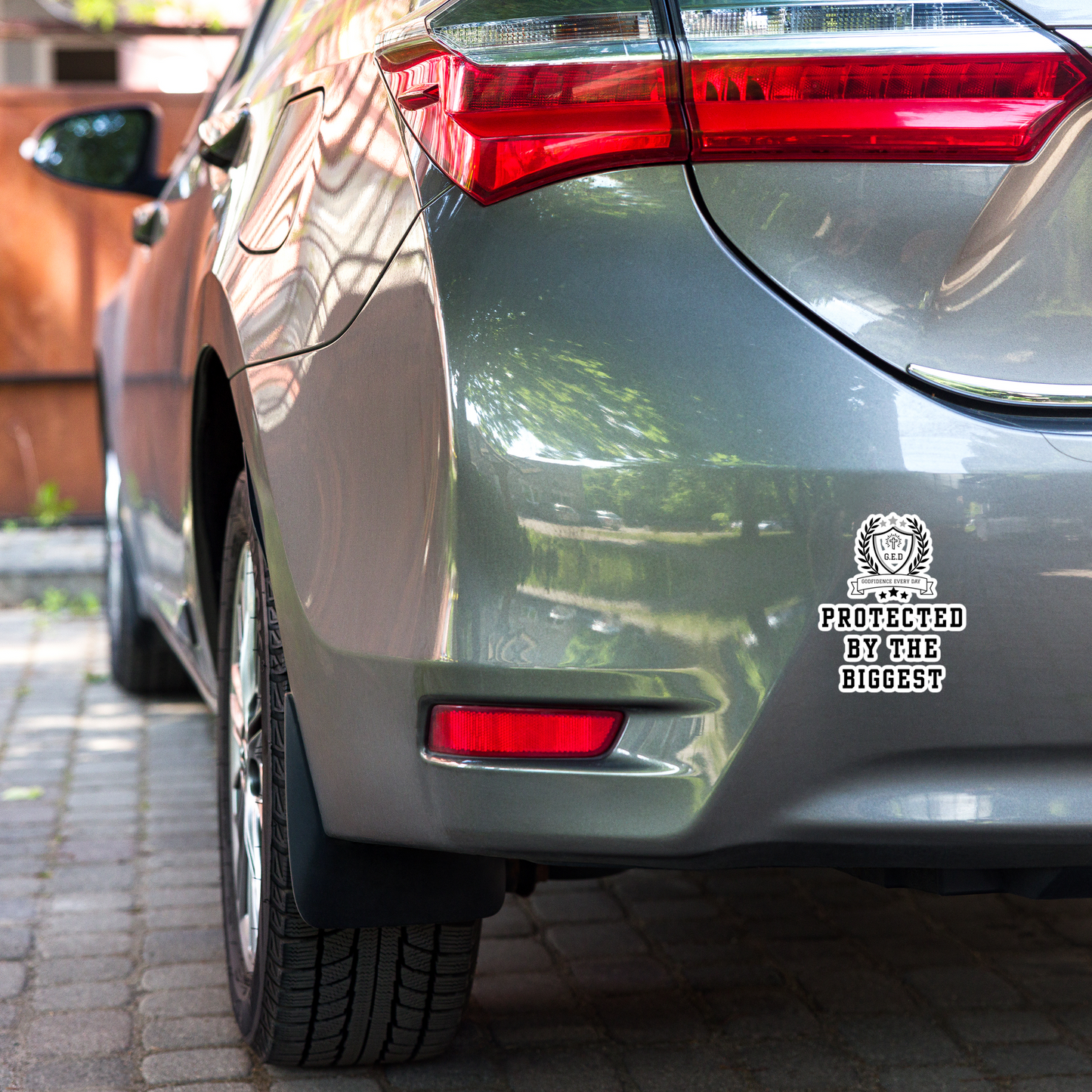 G.E.D. Protected By The Biggest Statement Stickers - Godfidence Every Day G.E.D. Brand