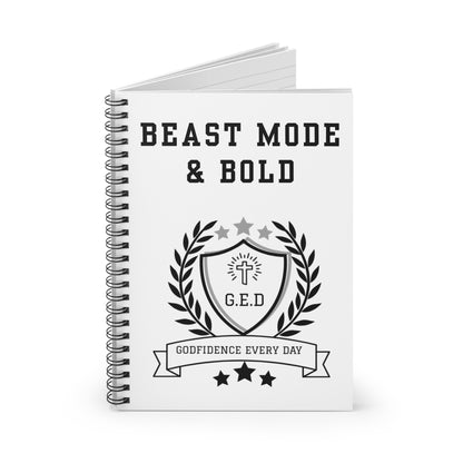 G.E.D. Beast Mode Spiral Notebook - Godfidence Every Day G.E.D. Brand