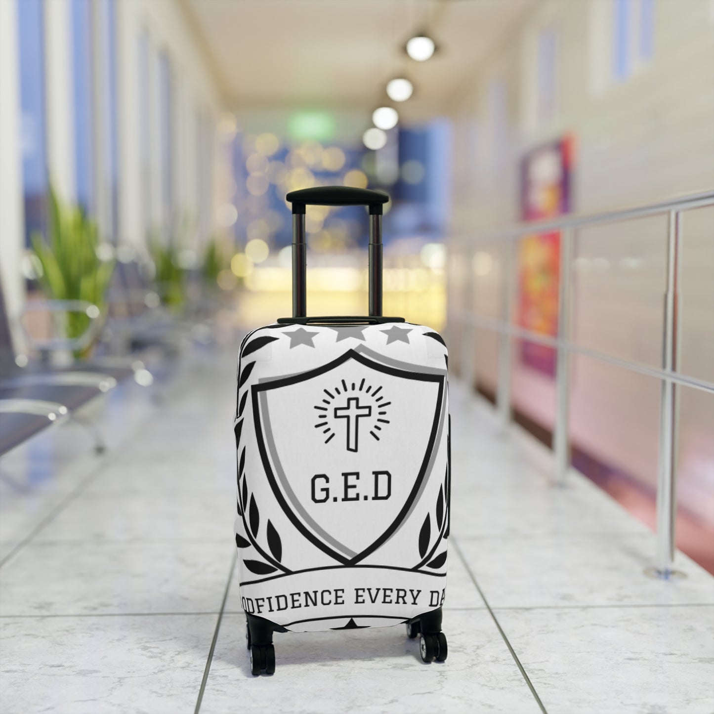 G.E.D Logo Luggage Cover - Godfidence Every Day G.E.D. Brand