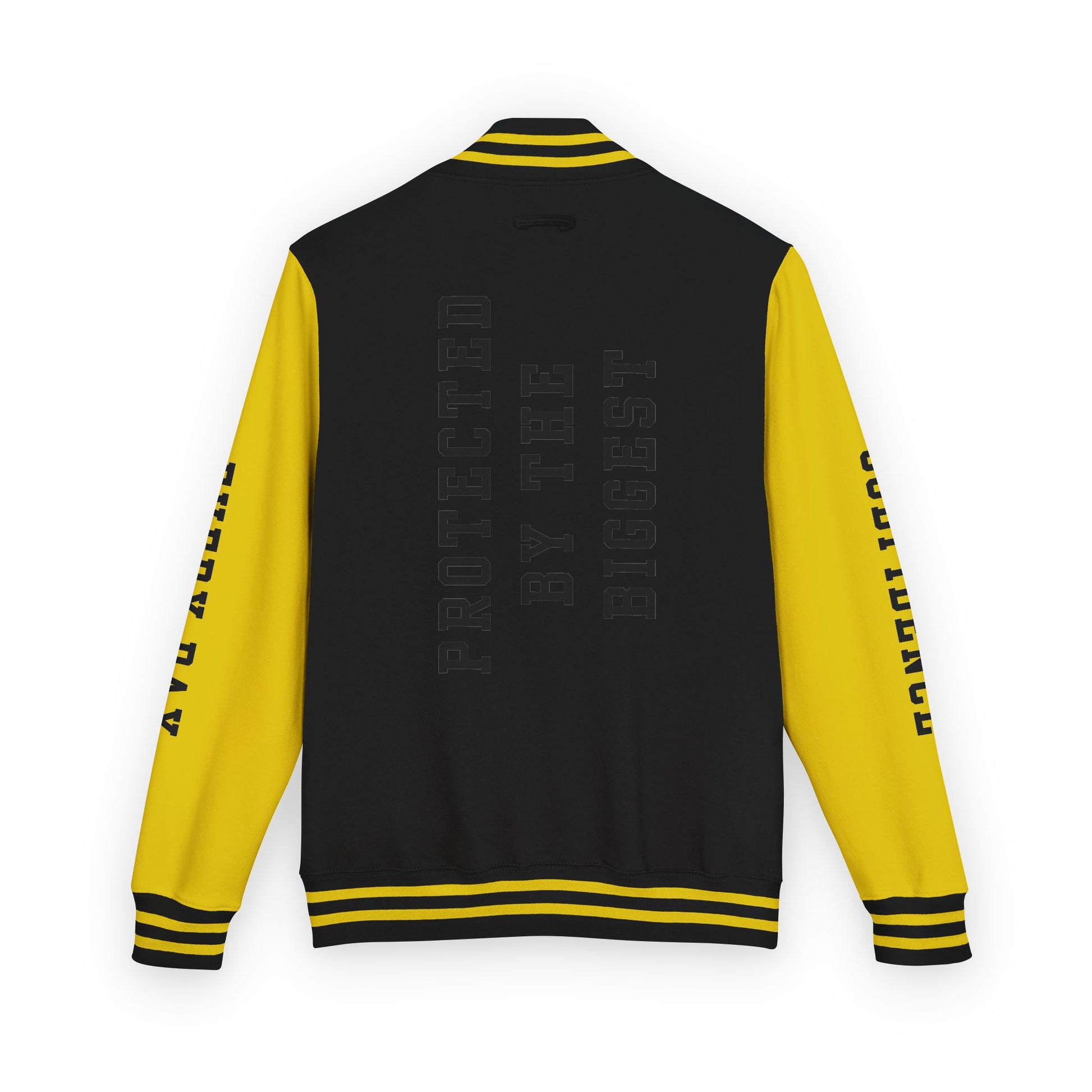 Black Letter Godfidence Every Day Protected By The Biggest Letterman Jacket - Godfidence Every Day G.E.D. Brand
