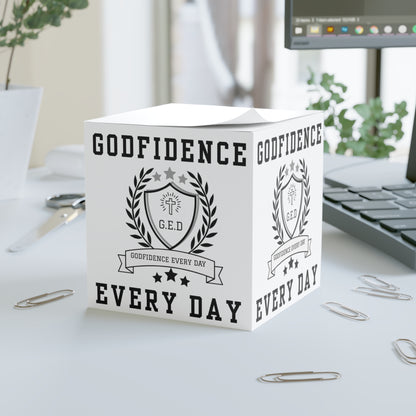 Godfidence Everyday Logo Note Cube - Godfidence Every Day G.E.D. Brand