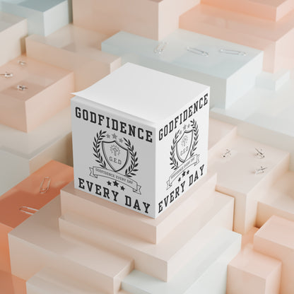 Godfidence Everyday Logo Note Cube - Godfidence Every Day G.E.D. Brand