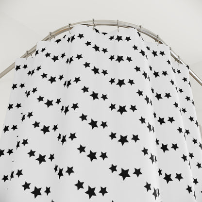 NEW!!! Godfidence Star & Stripes Pattern Shower Curtain