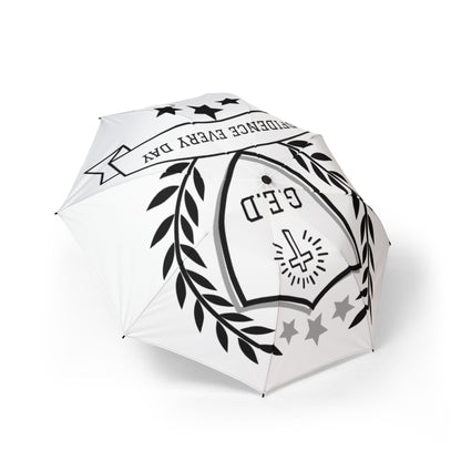 G.E.D Logo Sleek Semi-Automatic Umbrella - Godfidence Every Day G.E.D. Brand