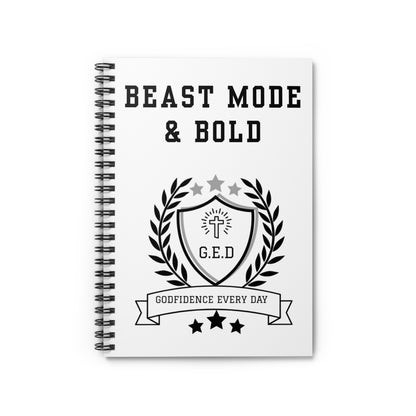 G.E.D. Beast Mode Spiral Notebook - Godfidence Every Day G.E.D. Brand