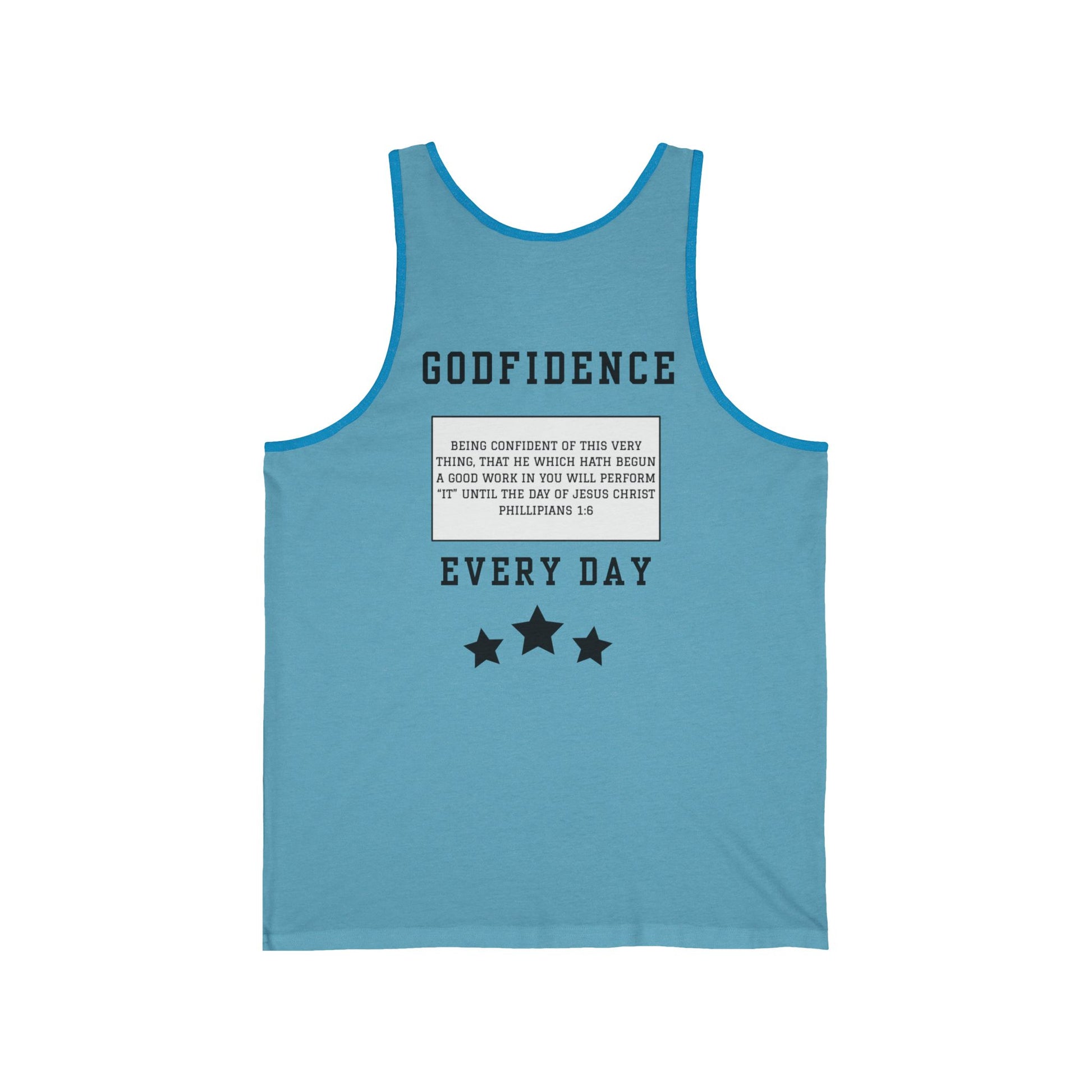 G.E.D. Godfidence Every Day Christian Brand Jersey Tank - Godfidence Every Day G.E.D. Brand