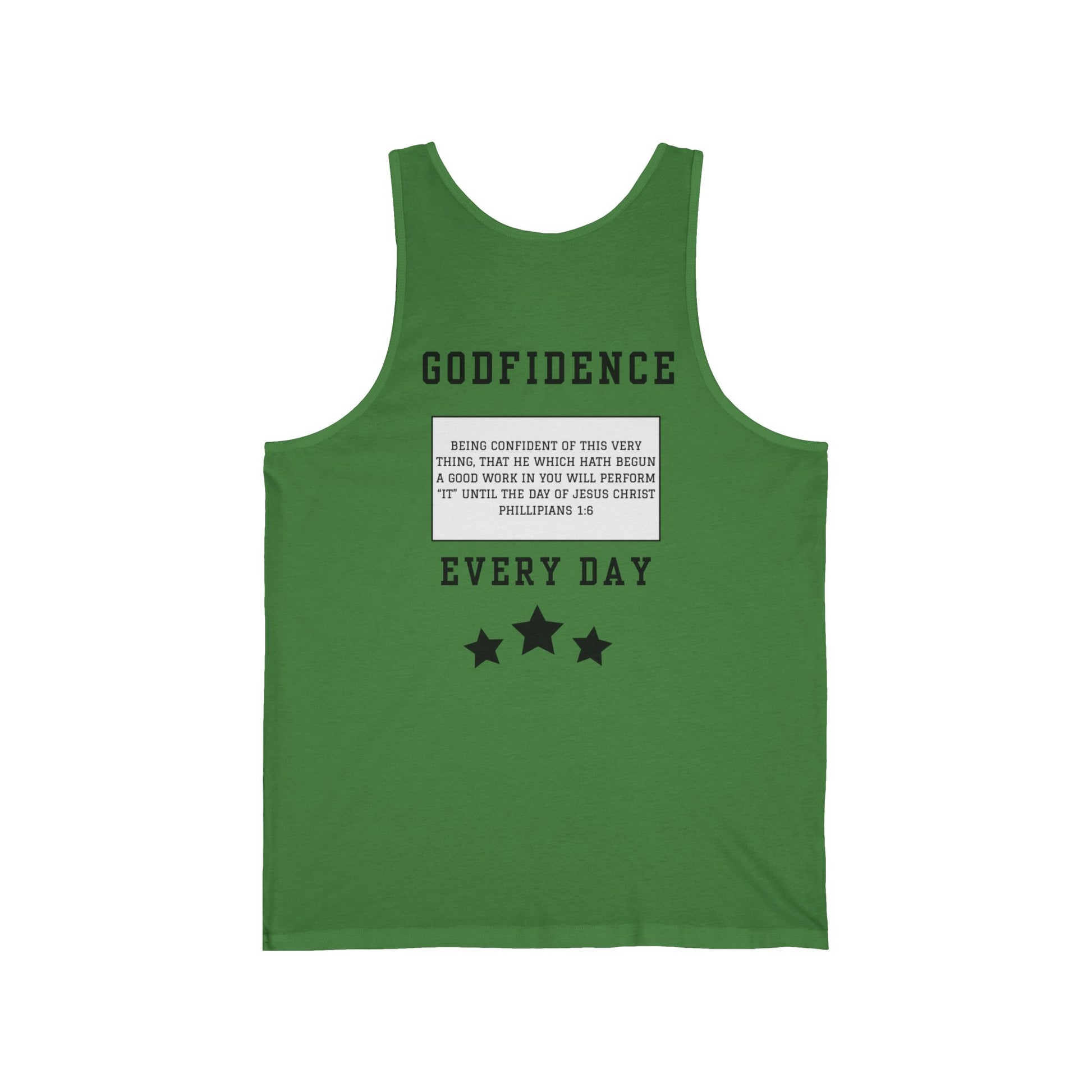 G.E.D. Godfidence Every Day Christian Brand Jersey Tank - Godfidence Every Day G.E.D. Brand