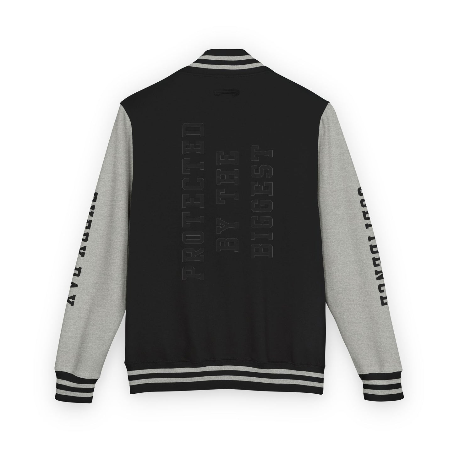 Black Letter Godfidence Every Day Protected By The Biggest Letterman Jacket - Godfidence Every Day G.E.D. Brand
