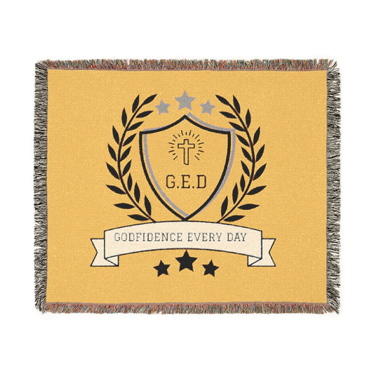 G.E.D. Logo Woven Blanket - Godfidence Every Day G.E.D. Brand