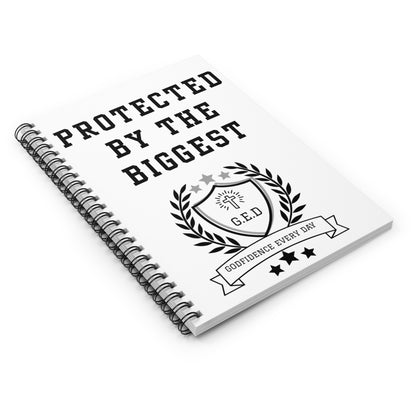 G.E.D. Protected By The Biggest Spiral Notebook - Godfidence Every Day G.E.D. Brand