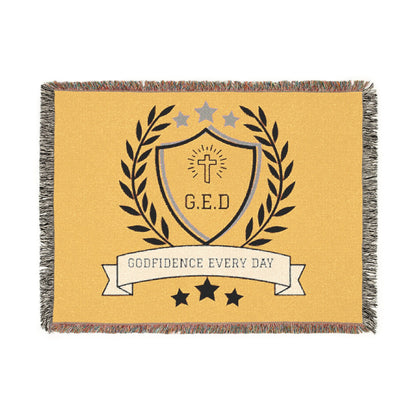 G.E.D. Logo Woven Blanket - Godfidence Every Day G.E.D. Brand