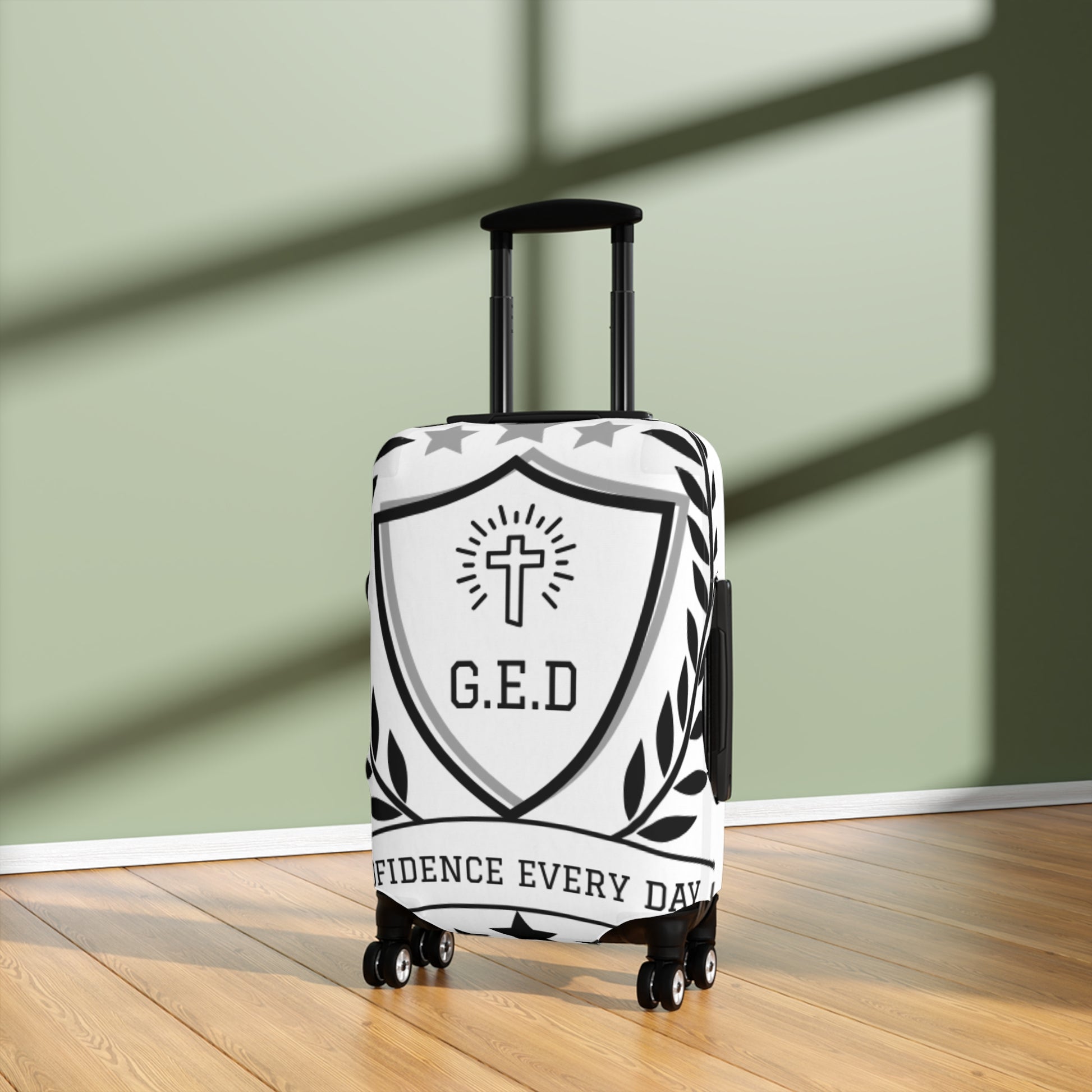 G.E.D Logo Luggage Cover - Godfidence Every Day G.E.D. Brand