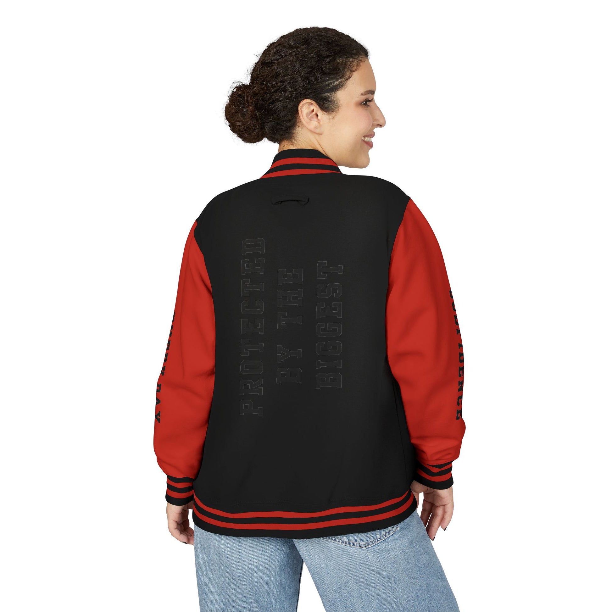 Black Letter Godfidence Every Day Protected By The Biggest Letterman Jacket - Godfidence Every Day G.E.D. Brand