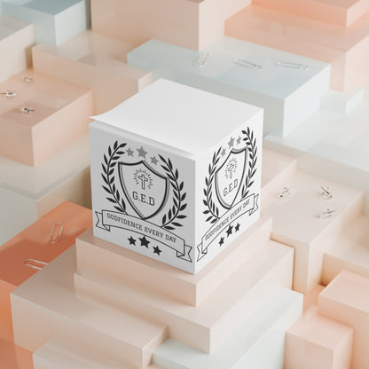 G.E.D. Logo Every Day Note Cube - Godfidence Every Day G.E.D. Brand