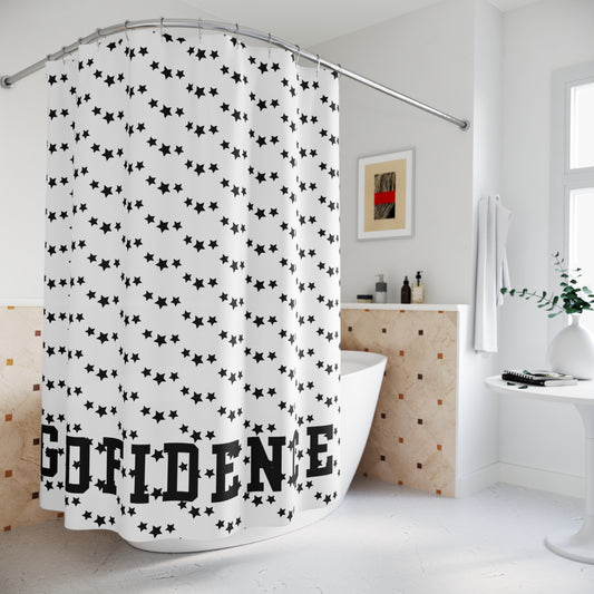 NEW!!! Godfidence Star & Stripes Pattern Shower Curtain