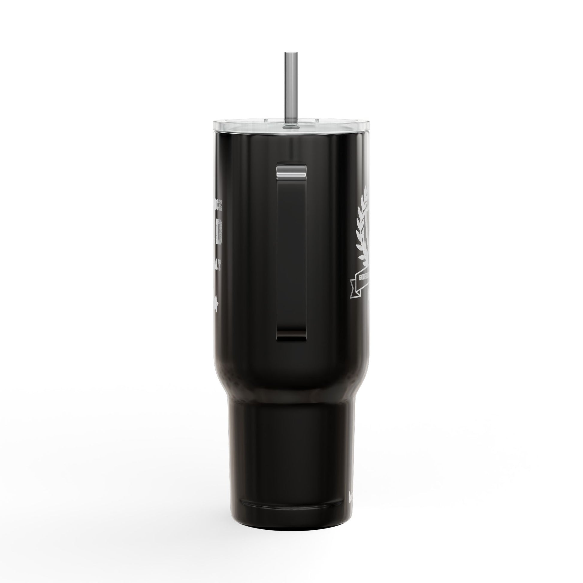Godfidence Every Day G.E.D logo Engraved 40oz Insulated Tumbler - Godfidence Every Day G.E.D. Brand