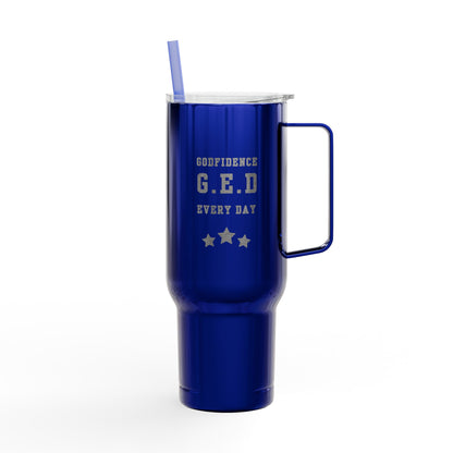 Godfidence Every Day G.E.D logo Engraved 40oz Insulated Tumbler - Godfidence Every Day G.E.D. Brand