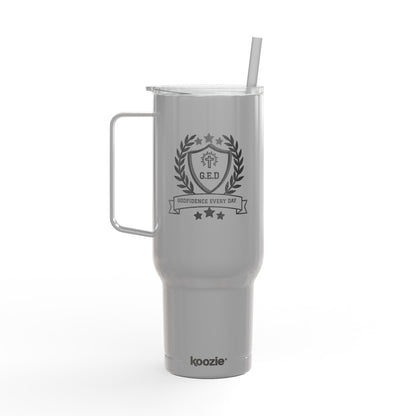 Godfidence Every Day G.E.D logo Engraved 40oz Insulated Tumbler - Godfidence Every Day G.E.D. Brand