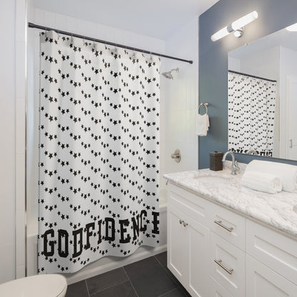 NEW!!! Godfidence Star & Stripes Pattern Shower Curtain