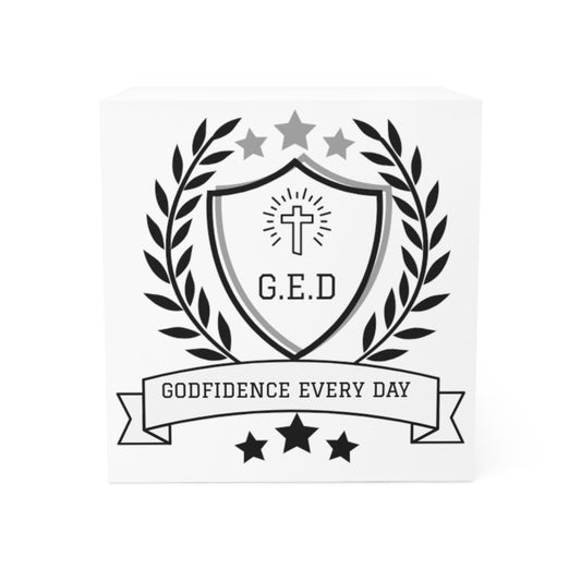 G.E.D. Logo Every Day Note Cube - Godfidence Every Day G.E.D. Brand