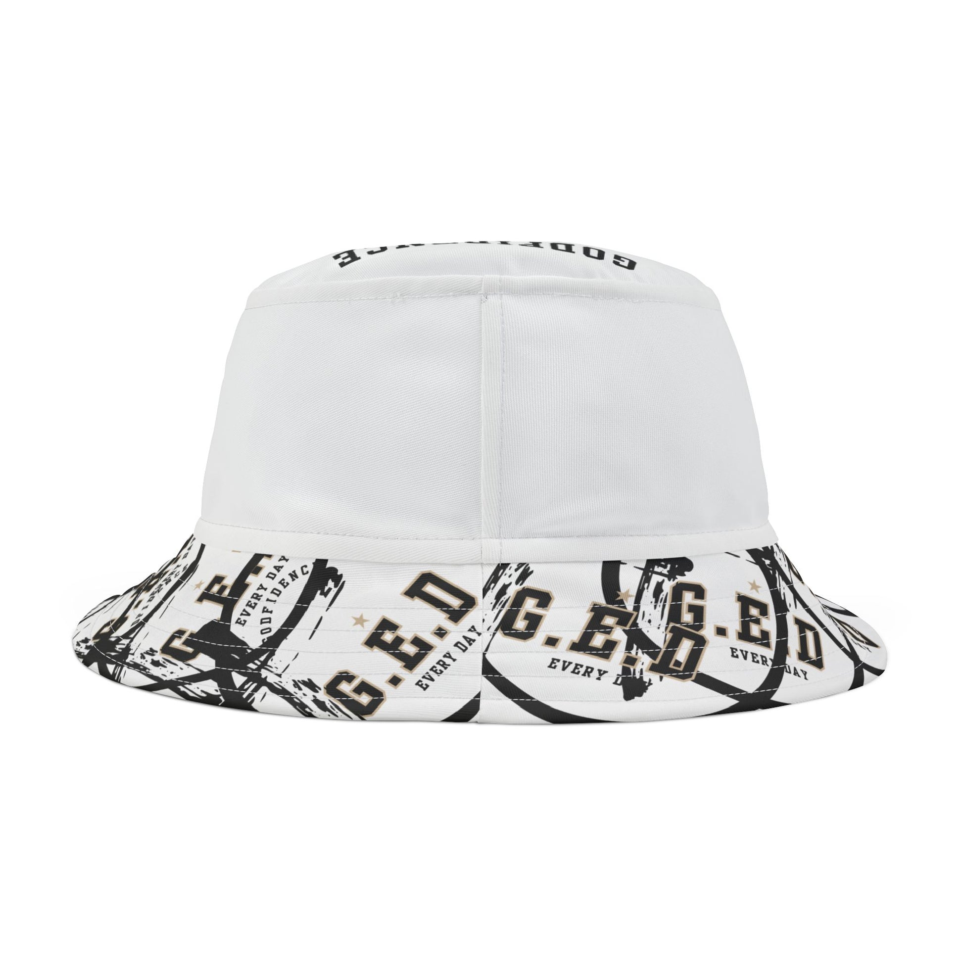 GED Circle Cross Bucket Hat - Godfidence Every Day G.E.D. Brand