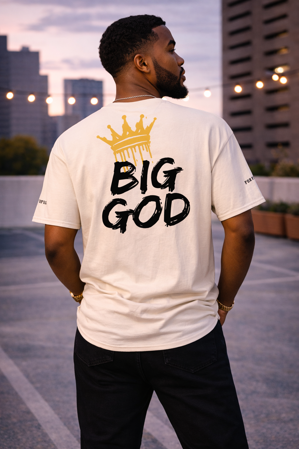 NEW!!! Godfidence Big God Classic tee (Black lettering)
