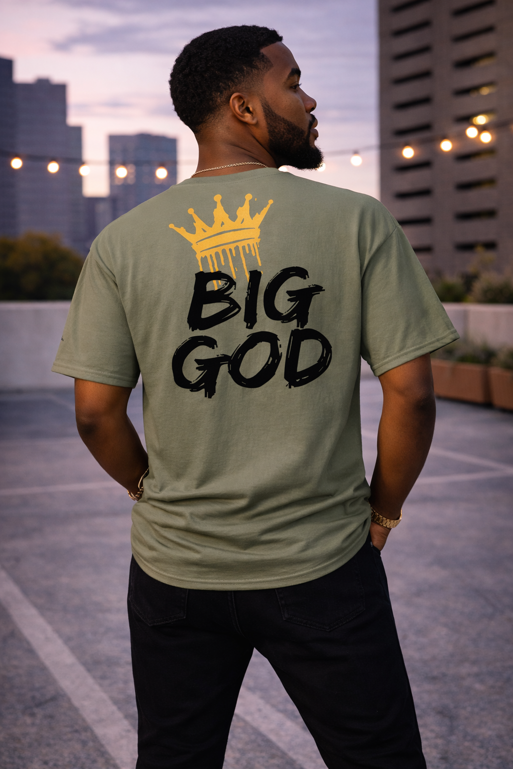 NEW!!! Godfidence Big God Classic tee (Black lettering)